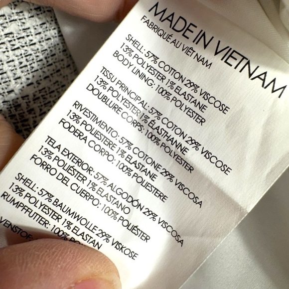 Club Monaco Textured Lightweight Tweed Pencil Skirt, Grey/White, Size 8 - Picture 7 of 11